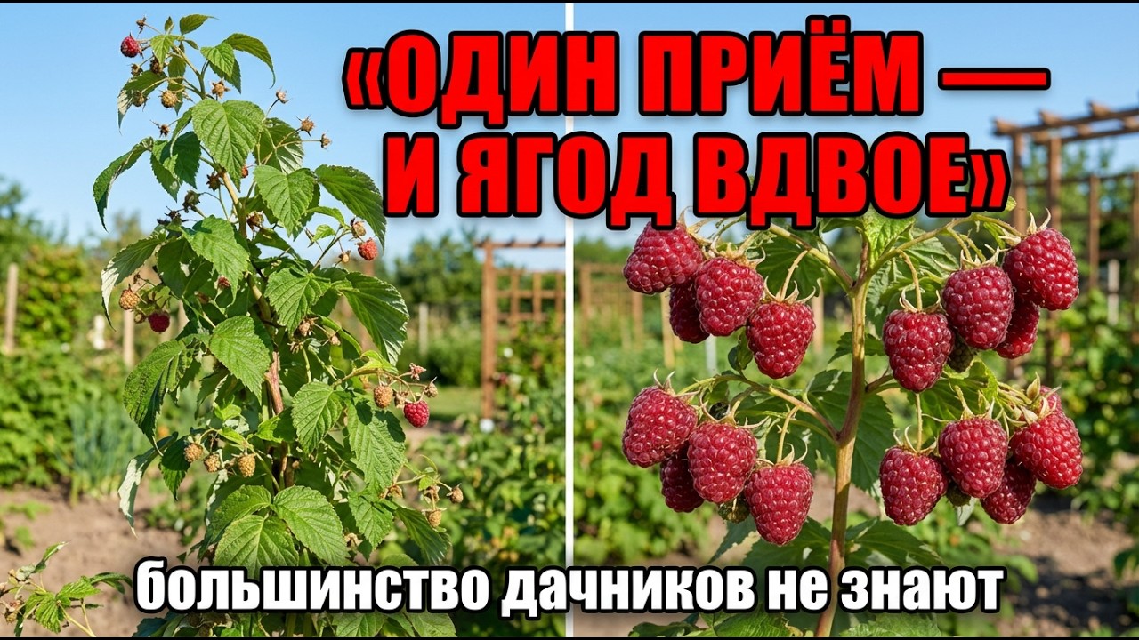 Малина даст вдвое больше &mdash; если сделаете это весной. Полный разбор