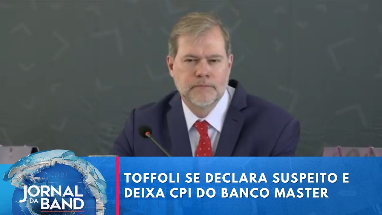 Toffoli se declara suspeito e deixa relatoria de ação sobre CPI do Master | Jornal da Band