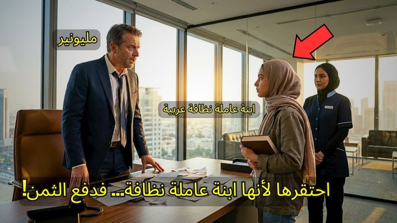 خسر المليونير عقدًا بملايين الدولارات… حتى كشفت ابنة عاملة نظافة عربية السر!