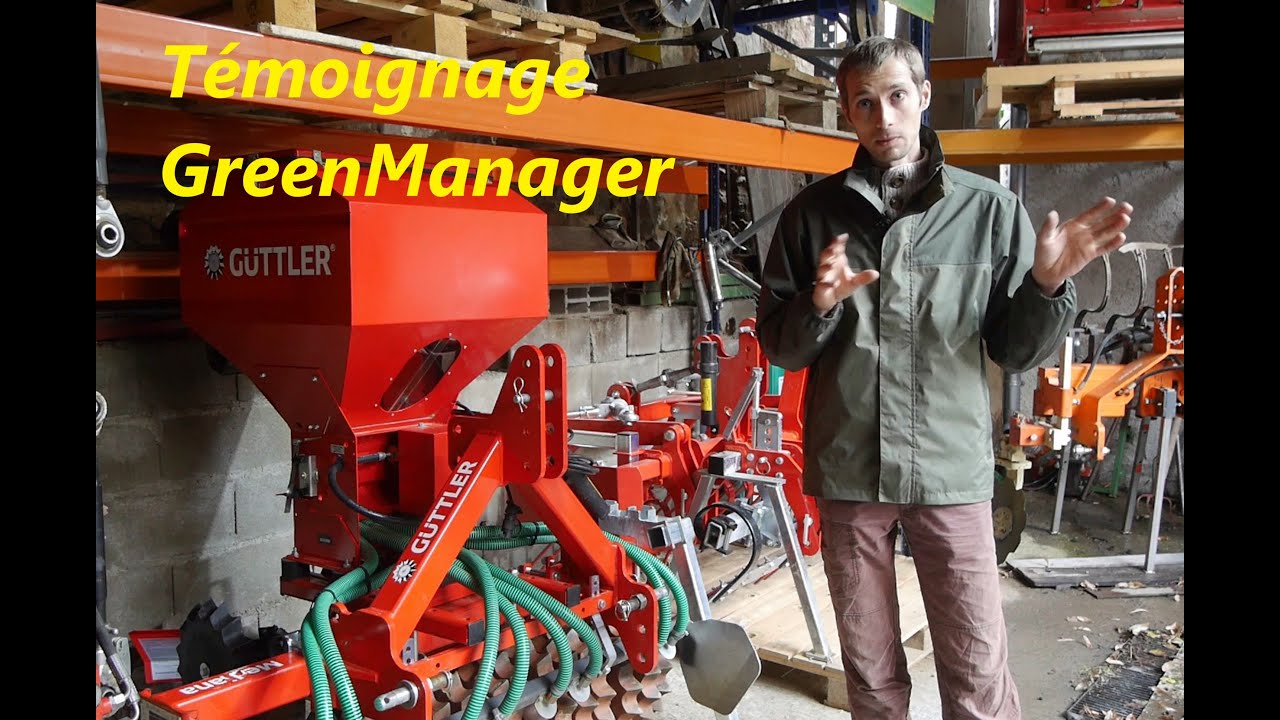 Témoignage vigneron du semoir Guttler GreenManager 12 (Alsace) - FR/DE/EN Culture Bio et Biodynamie