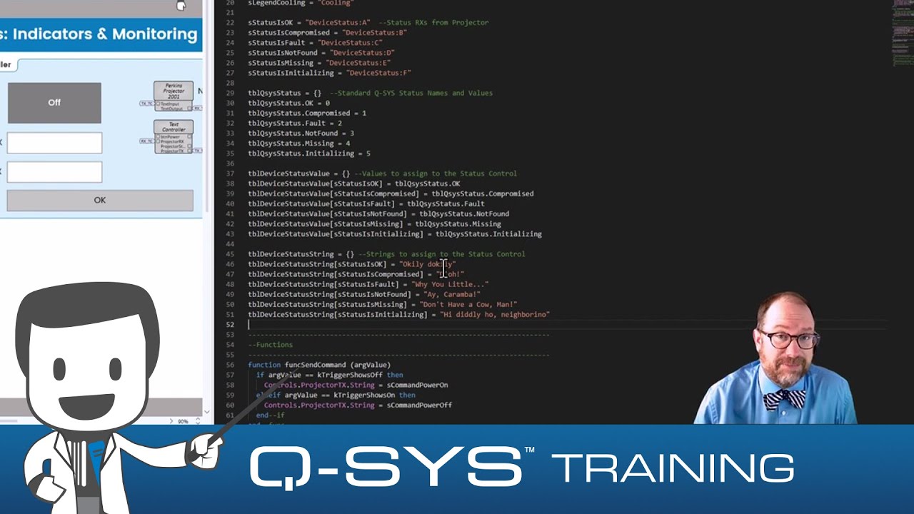 Q-SYS Control QuickStarts: Status indicators and the hidden power of Lookup Tables in Lua