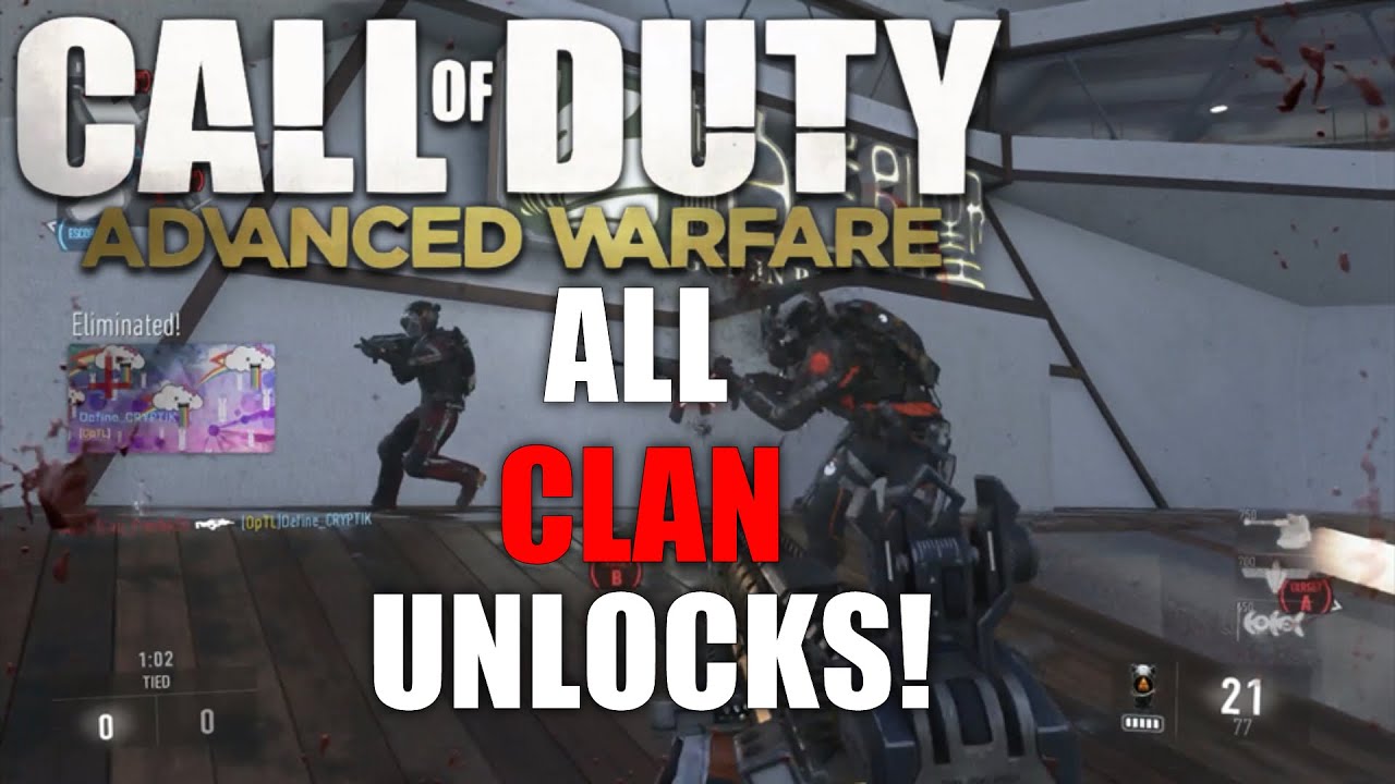 All Clan Unlocks in Advanced Warfare (Advanced Warfare Clan Info)