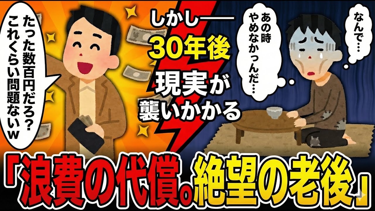 【警告】「自分は大丈夫ｗ」老後破産した男が語る“人生を壊した出費”【2chお金スレ・ゆっくり解説】