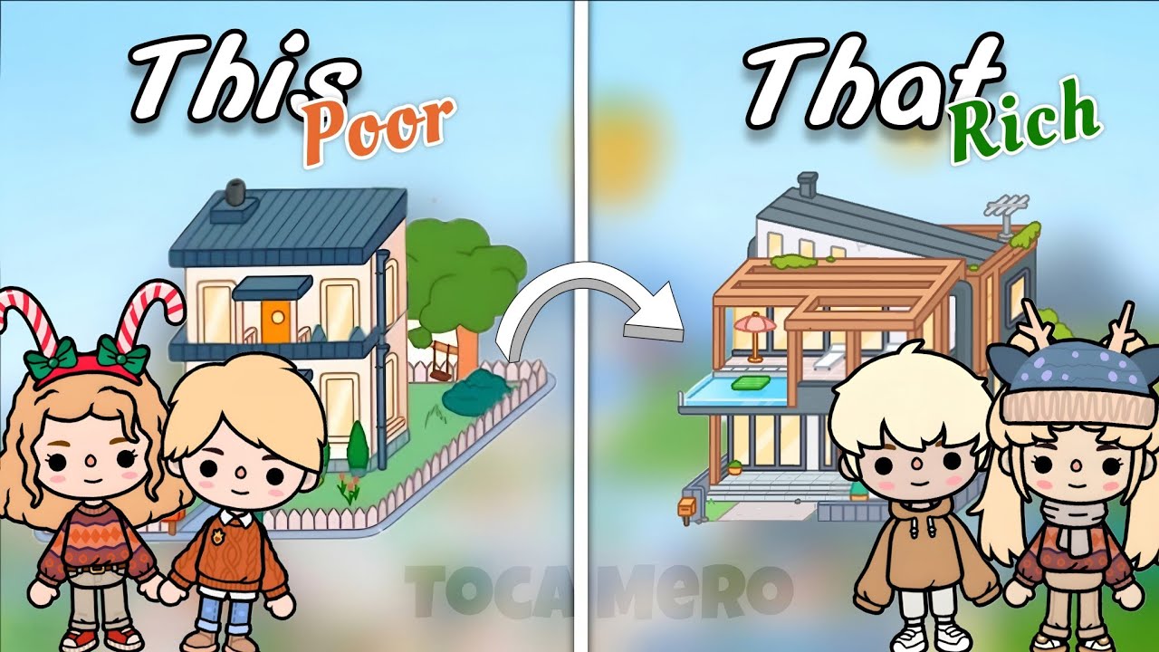 Бедная пара становится богатой 🤩 Toca Boca Modern Mansion против FREE HOUSE [Новое обновление Toc...