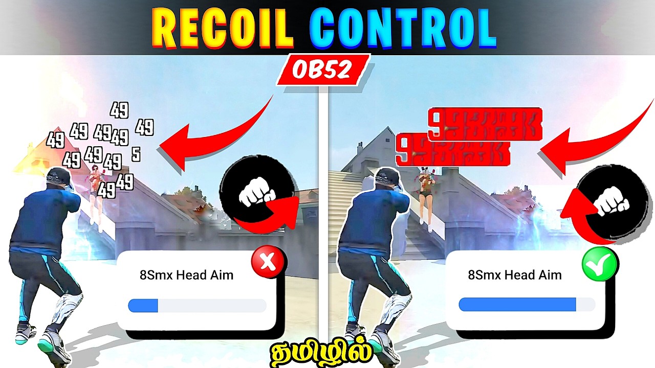 Recoil control free fire || How to control recoil in free fire || Recoil problem free fire