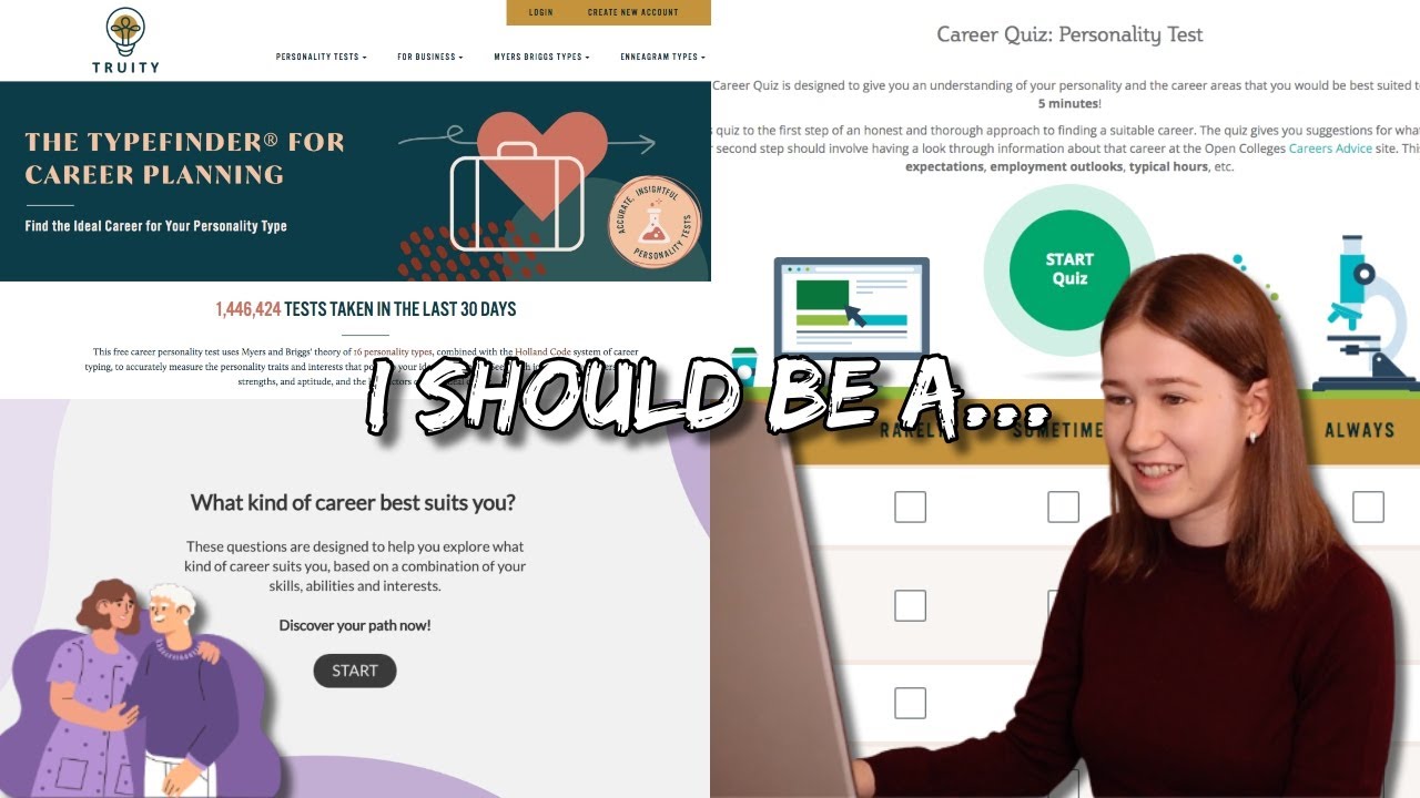 TAKING CAREER TESTS FOR FUN (but I actually want to change careers)