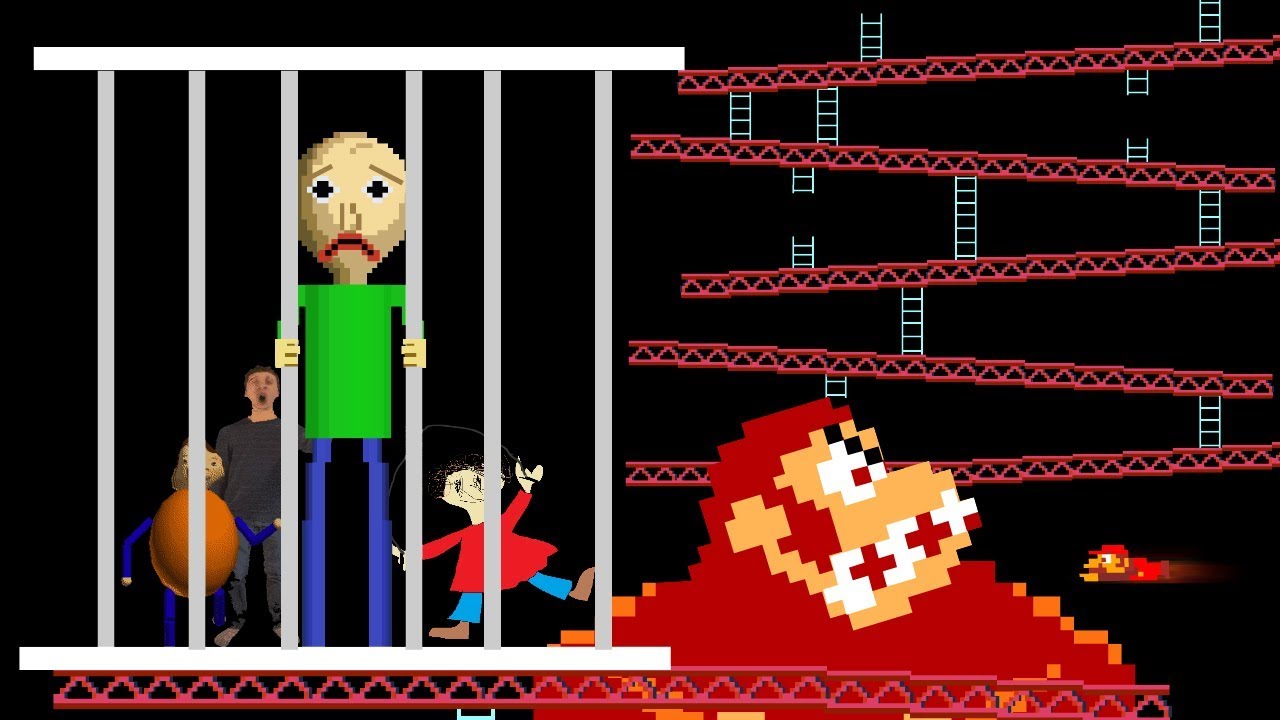Baldi Trap In Donkey Kong (Mario Animation)