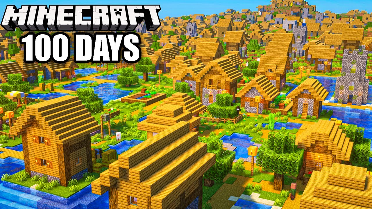 Surviving 100 Days In A Infinite Village
