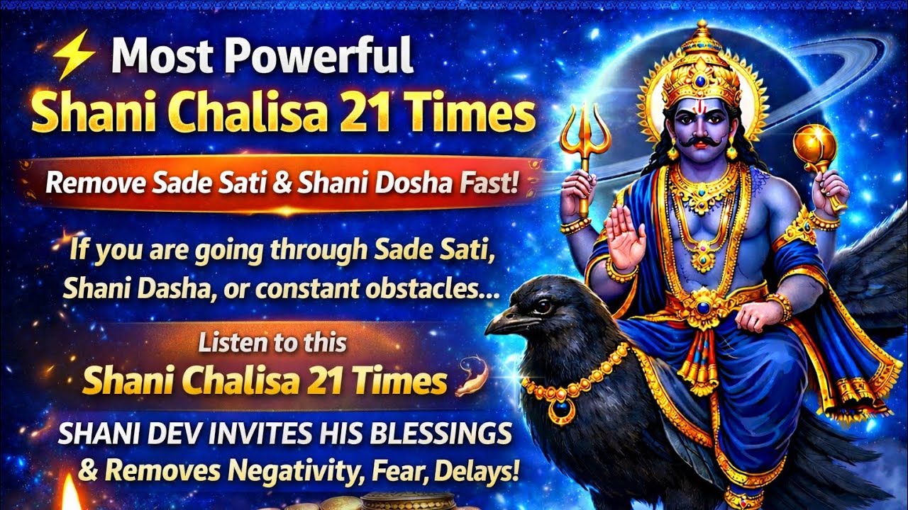 Shani Chalisa 21 Times LIVE | Powerful Saturday Special | Remove Shani Dosh & Sade Sati
