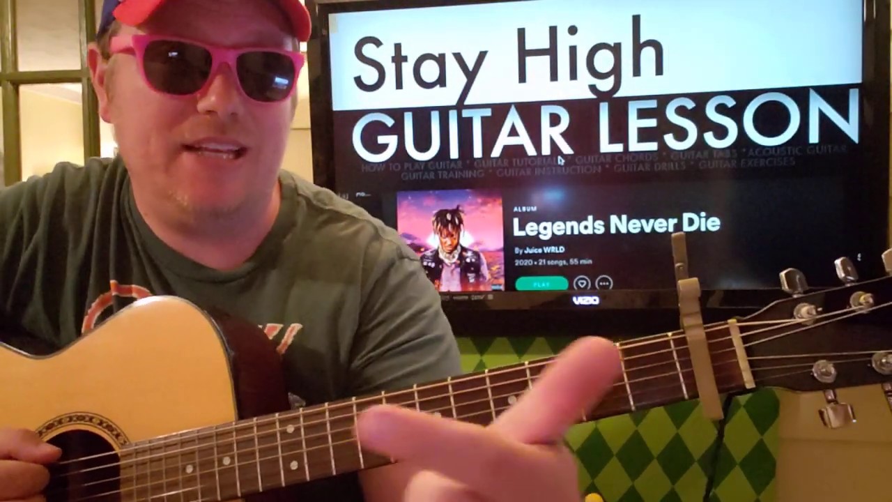 How To Play Stay High Juice WRLD // guitar lesson beginner tutorial easy chords