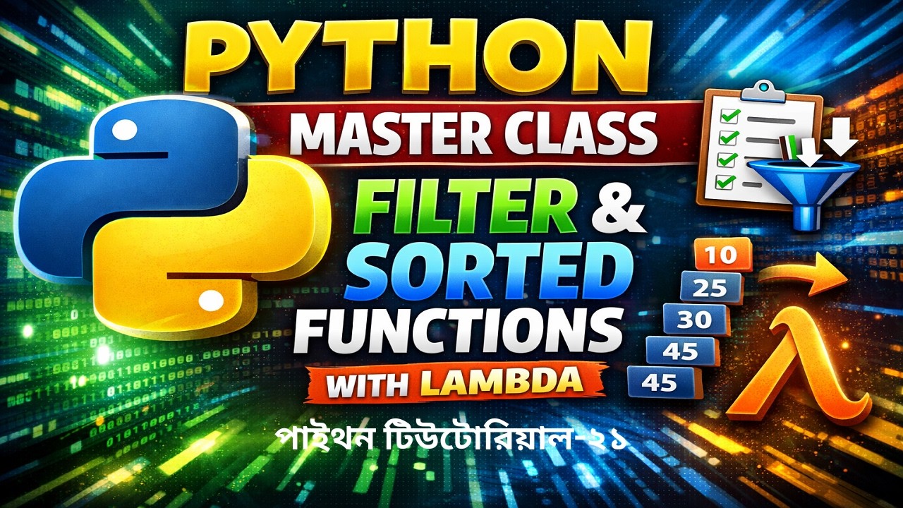 Python MASTER Class on Filter and Sorted Functions with Lambda