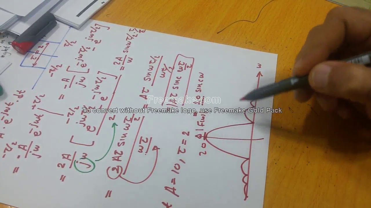 Fourier transform 4: How to find the fourier transform-part 2  كيفية أيجاد تحويل فورير:جزء 2