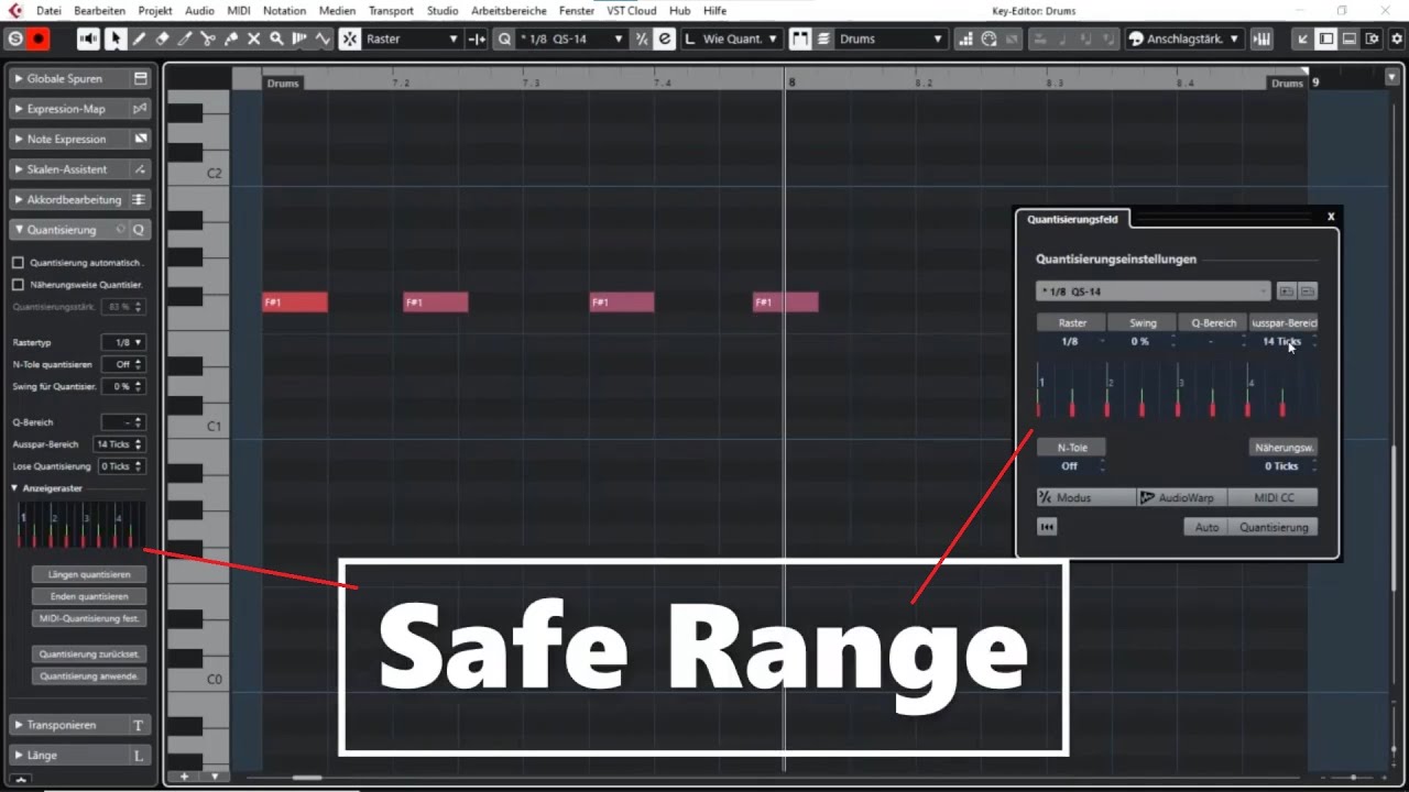 Cubase: Grid/Snap & Quantize Part II