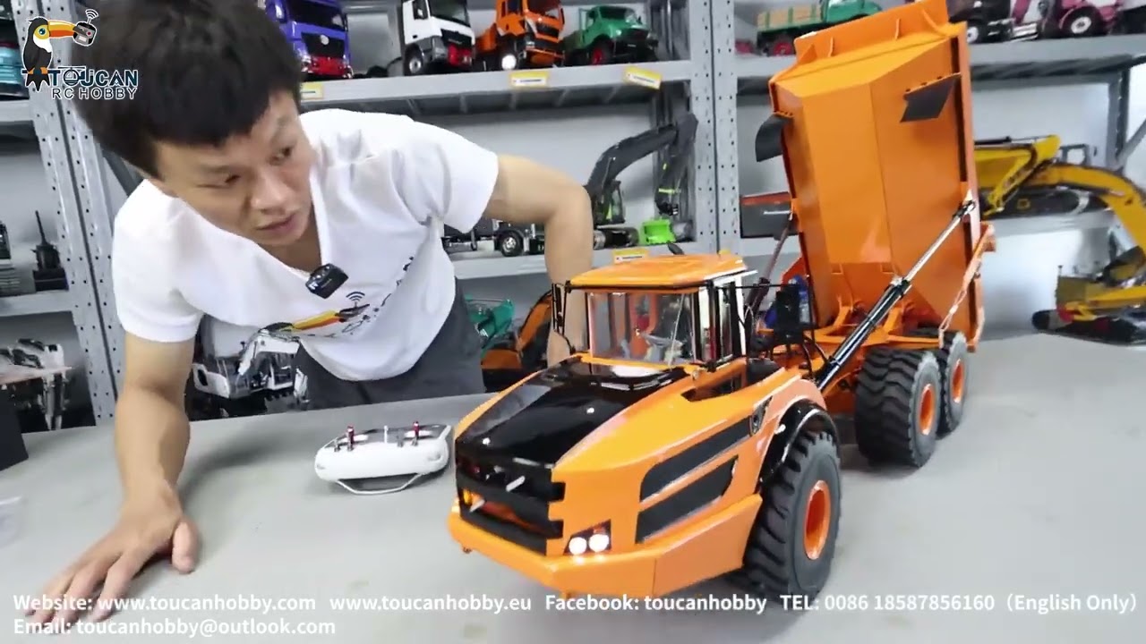 Распаковка гидравлического сочлененного самосвала XDRC 6*6 RC A40G 
