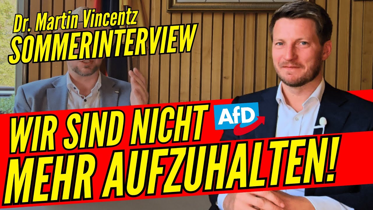 AfD Verbot, Kliniknotstand & Politikchaos Sommerinterview Dr. Martin Vincentz AfD Fraktionschef NRW