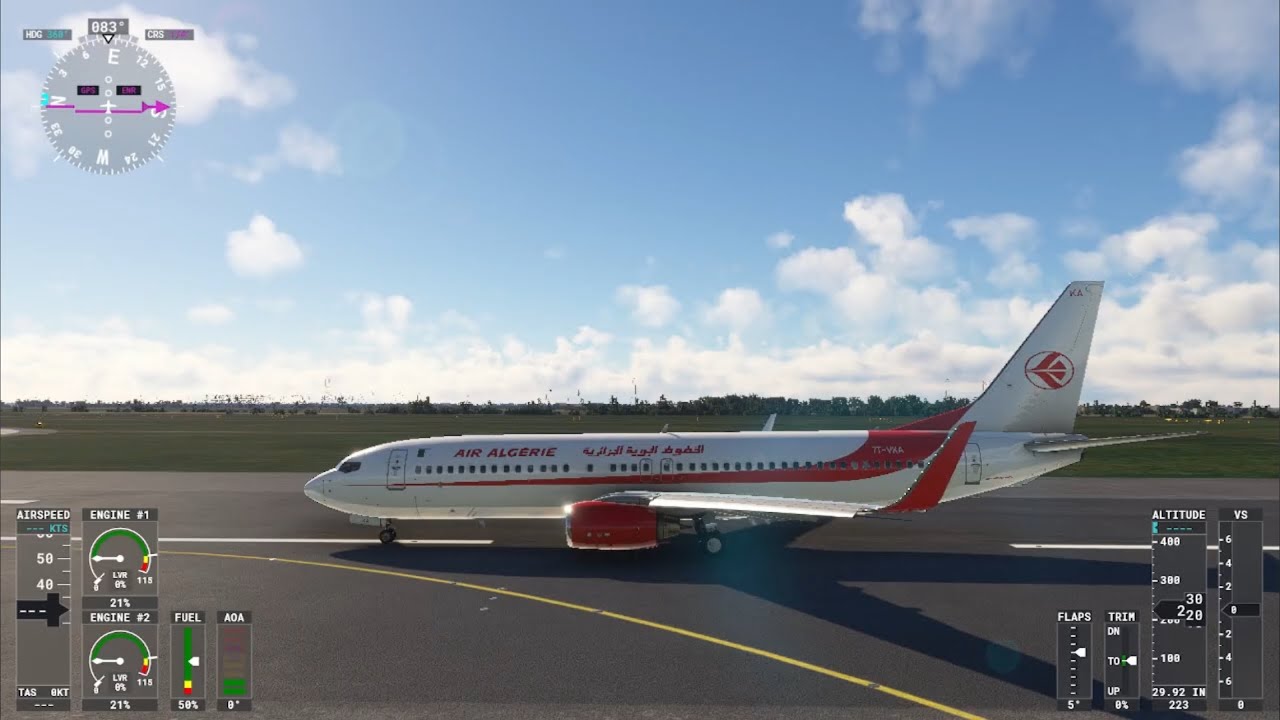 BOEING 737-800 AIR ALGERIE🛫 DEPART : PARIS CHARLES DE GAULLE ( FRANCE )🛬 ARRIVEE : ALGER ( ALGERIE )