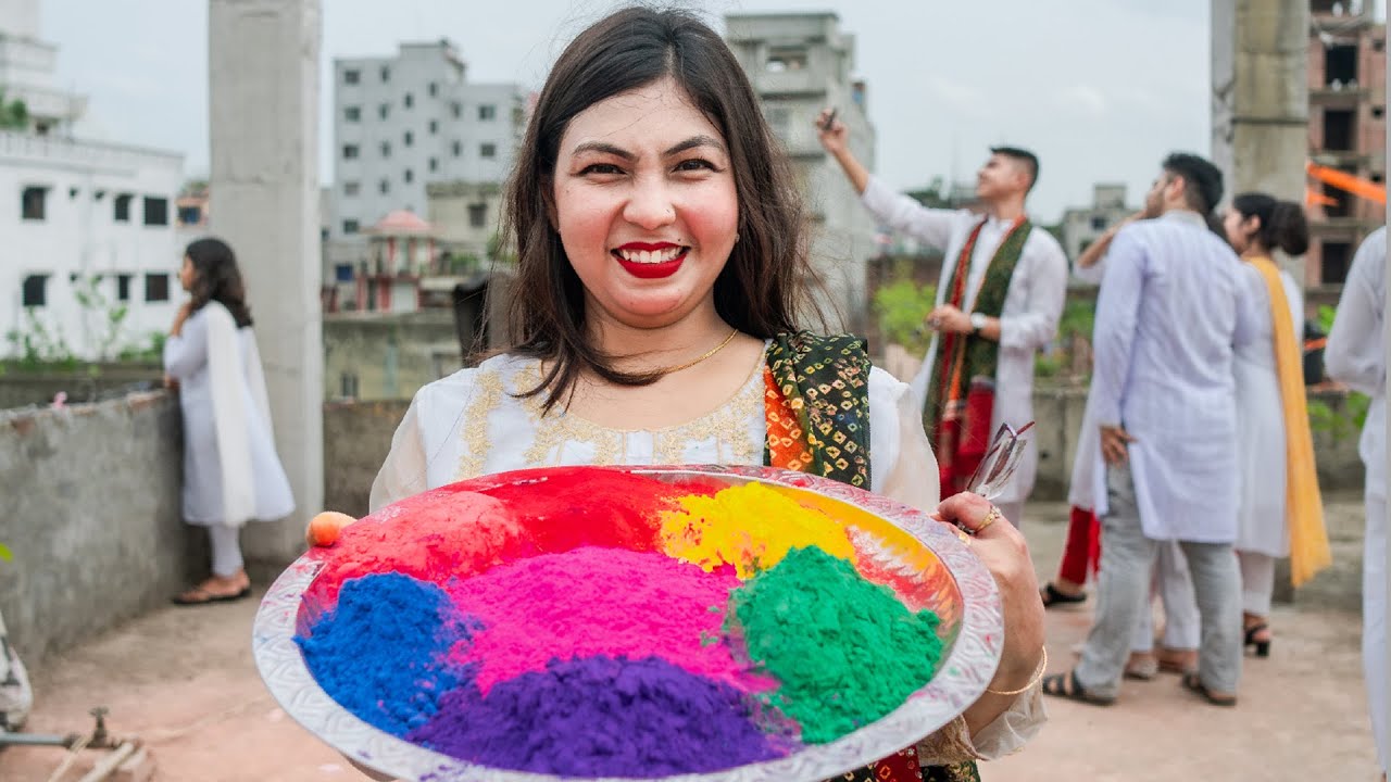 রঙে রঙে রঙ্গীন আমার ভাইয়ের বিয়ের উৎসব || Holi hai || Rong Khela || Telai