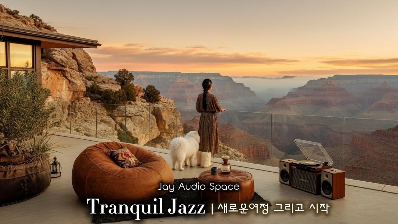 저무는 석양 아래, 새로운 시작, 마음의 도착을 알리는 이 시간 | Healing Jazz with My Dog at Sunset