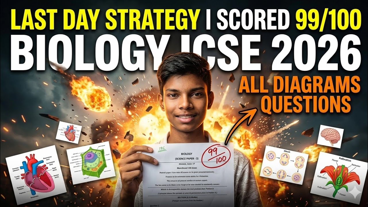 LAST MINUTE BIOLOGY STRATEGY ICSE 2026 10TH BOARDS ALL IMPORTANT DIAGRAMS QUESTIONS #icse #icse2026 