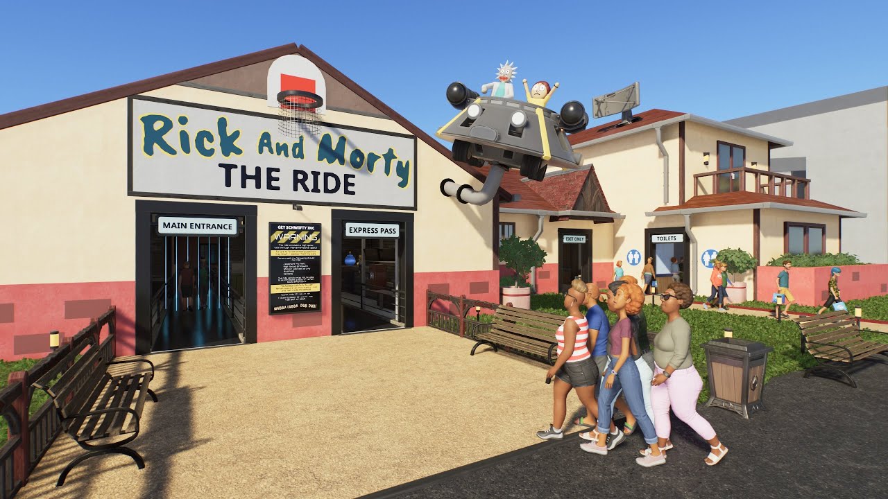Rick and Morty - The Ride! #rickandmorty #planetcoaster2 #rollercoaster #rides #fun #portalgun