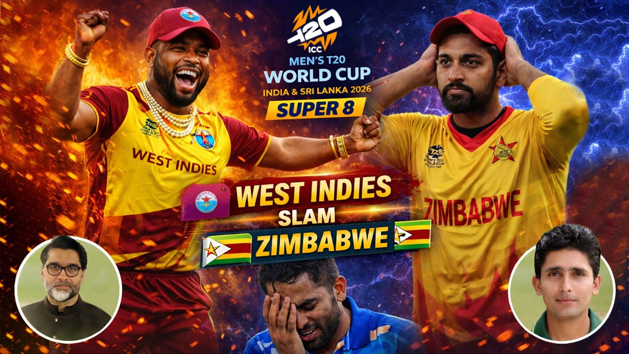 West Indies Slam Zimbabwe | India in Trouble | ICC T20 World Cup Super 8 | Adnan Akmal & Umer Hameed