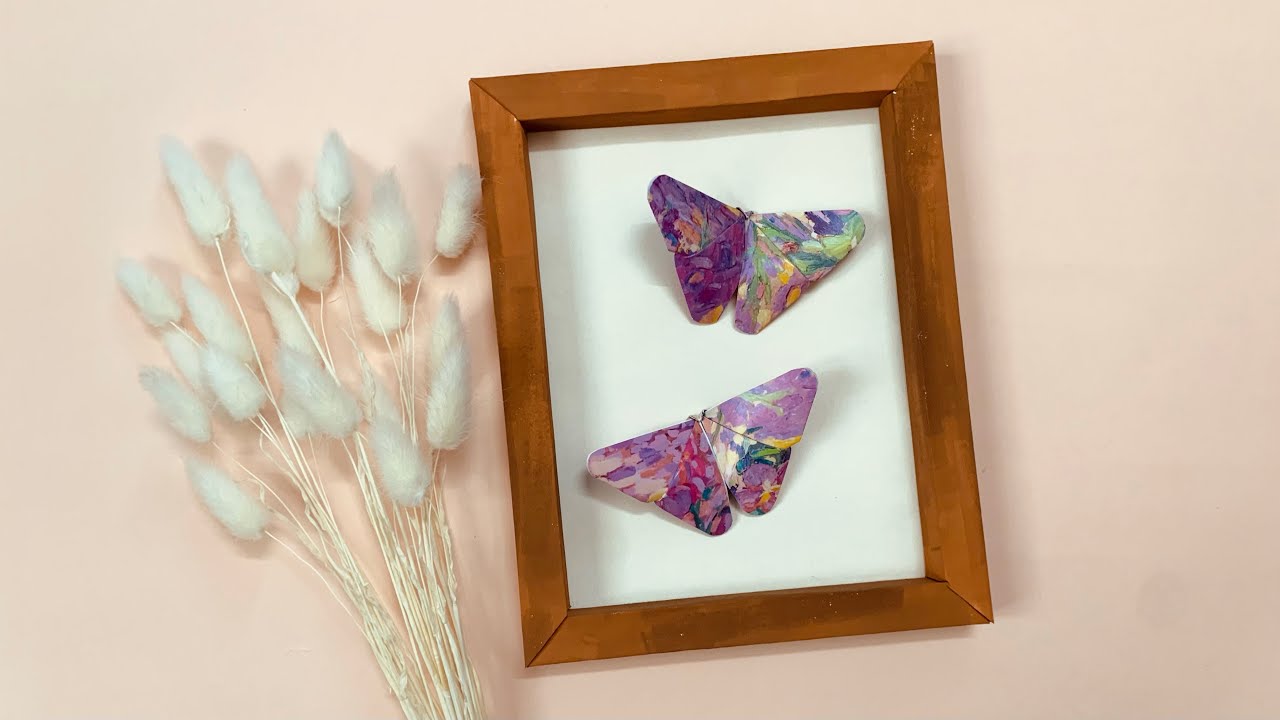 Làm Tranh Tiêu Bản Bướm Bằng Giấy 🦋 | Paper Butterfly Specimen Art 
