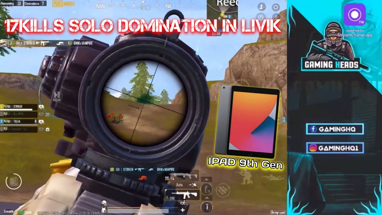 17 Solo Kills By GH Striker in livik😮 | PUBG MOBILE Gameplay | Gaminheads🔥