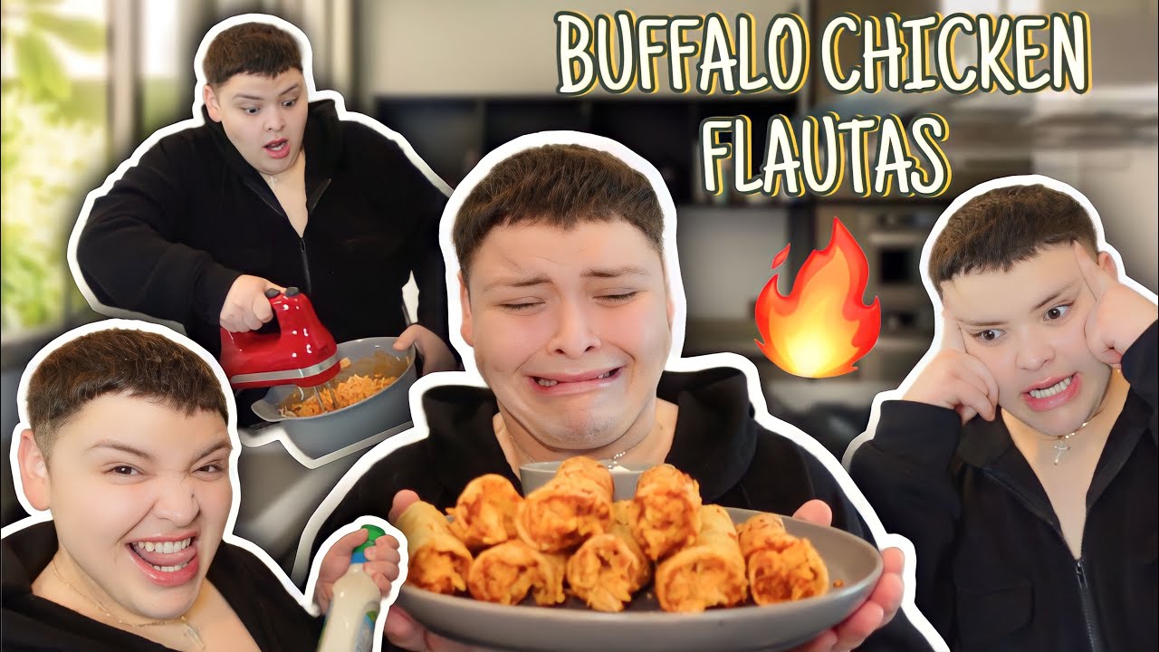 turning my CHEESY BUFFALO CHICKEN DIP into... FLAUTAS😳🤤 (full recipe)
