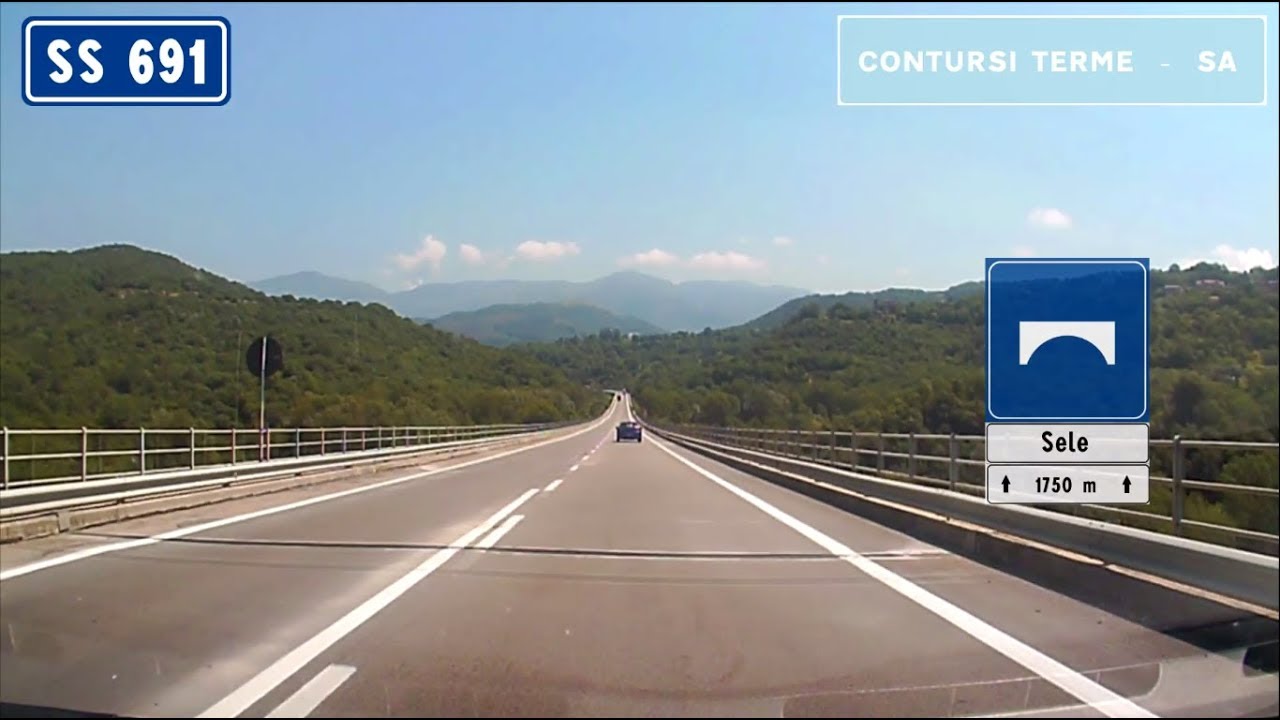 Driving from Contursi (SA) to Teora (AV) - SS691 - Campania - Italy