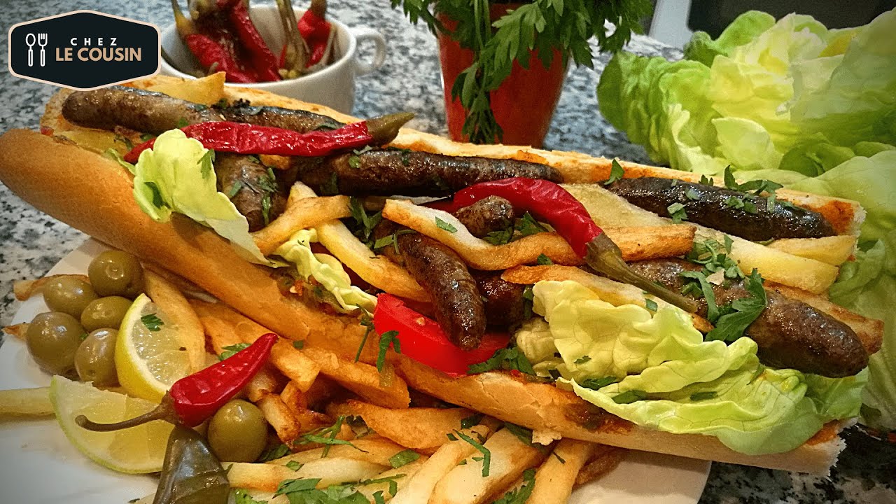 ✔️-Sandwich Tunisien au Merguez - كسكروت تونسي بالمرقاز - Tunisian Merguez Sandwich
