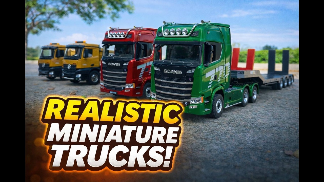 Just some fun with realistic RC trucks!  Mini trucks, big entertainment