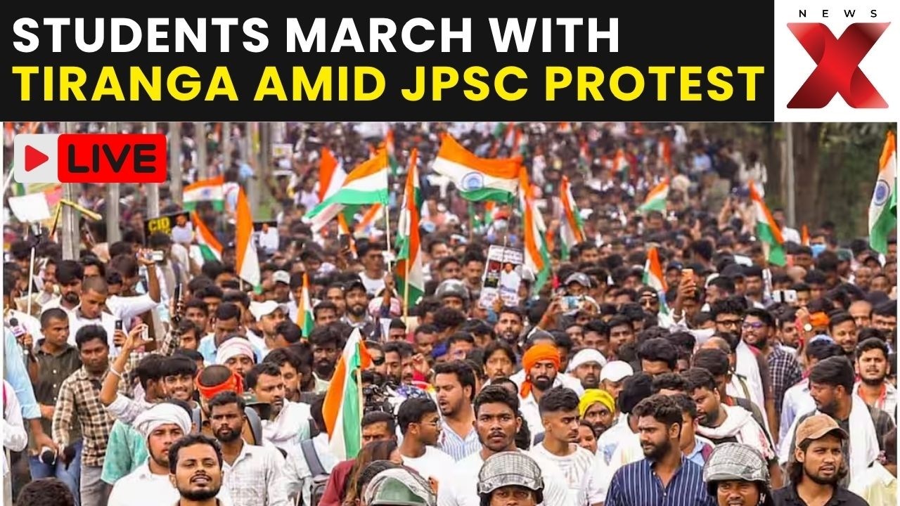Ranchi Tiranga Yatra LIVE: Students March Through Lalpur Chowk Amid JPSC Protest | JHARKHAND LIVE