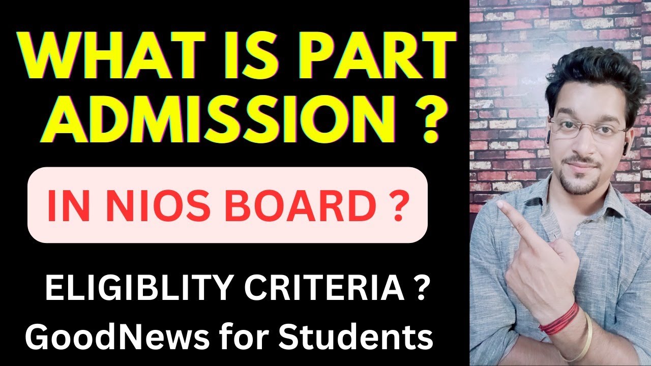 What is PART ADMISSION IN NIOS BOARD ❓ 75% पूरी करने का सुनहरा मौका 🎯 #cbseimprovementexam