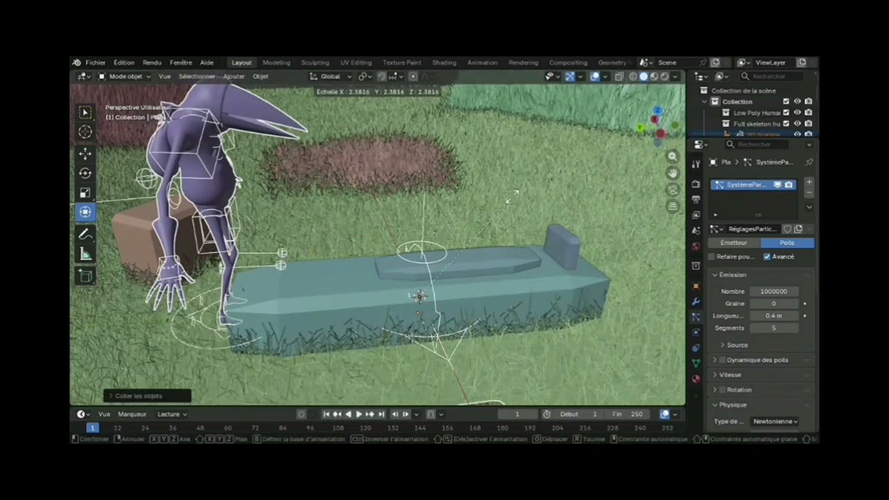 Blender 3d animation de magnifique terrain 
