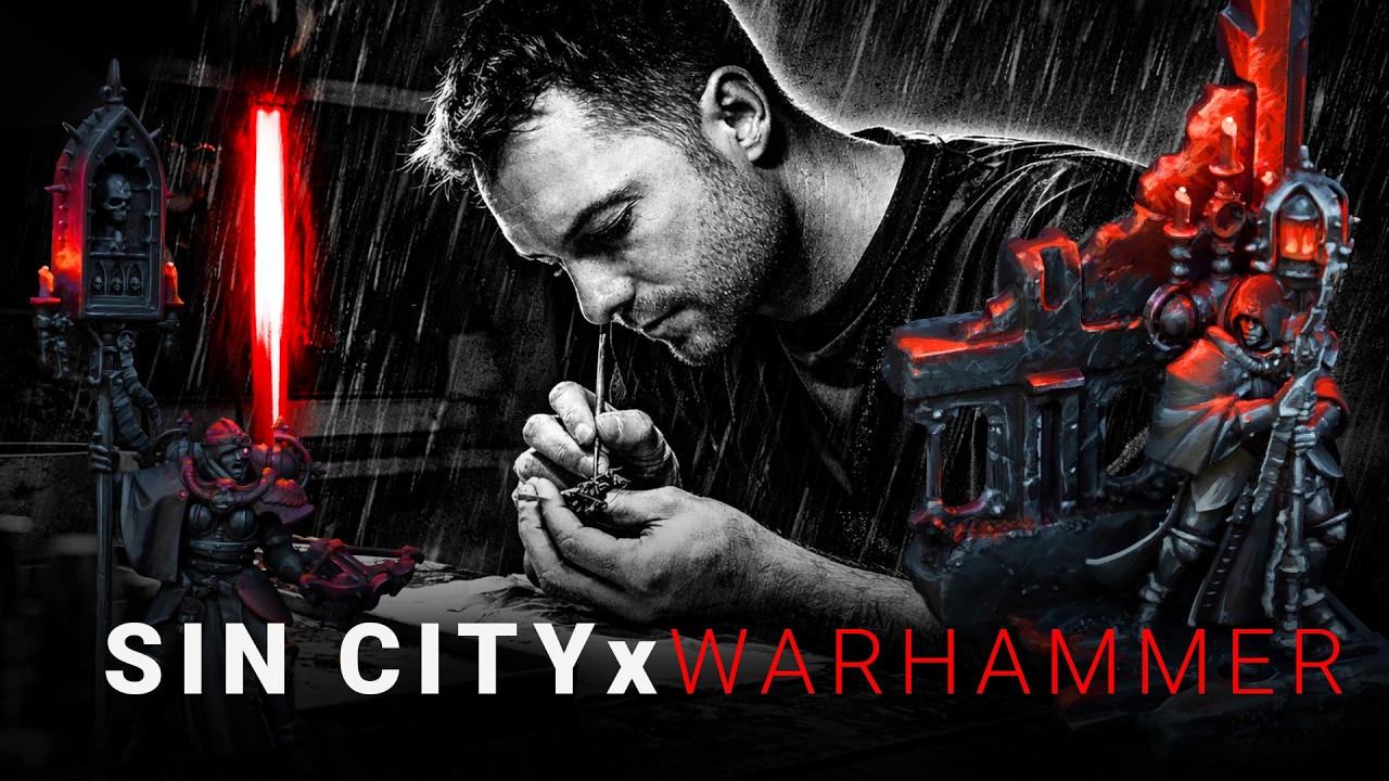 Painting Warhammer Like SIN CITY – Limited Color Sisters of Battle