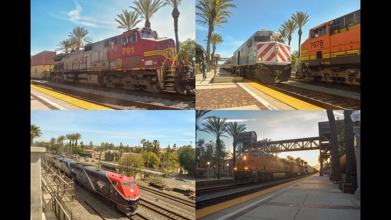 3-16-25! Railfanning Fullerton! Featuring HEAVY freight action, AMTK PHASE VIIs, good crews & MORE!