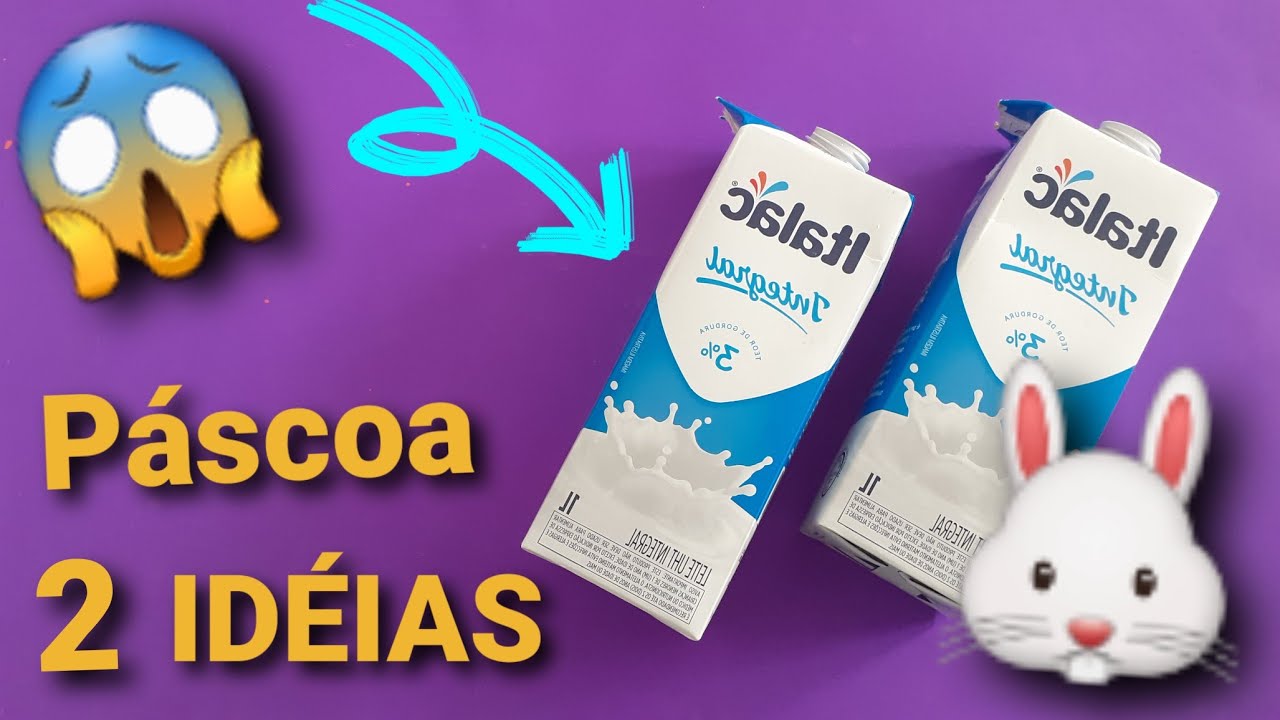 2 IDÉIAS COM CAIXA de LEITE para Páscoa FÁCIL- FAÇA VOCÊ MESMO