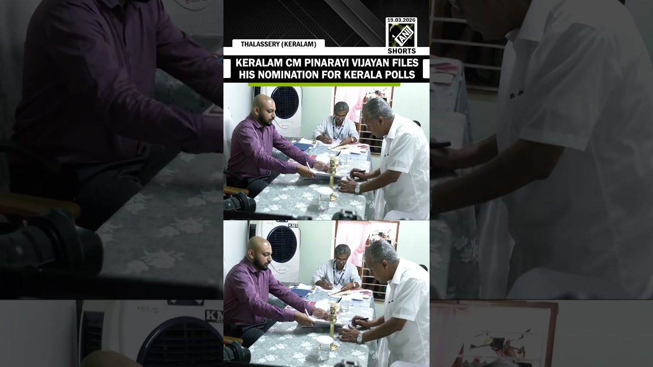 Keralam CM Pinarayi Vijayan files his nomination as LDF candidate from Dharmadam constituency