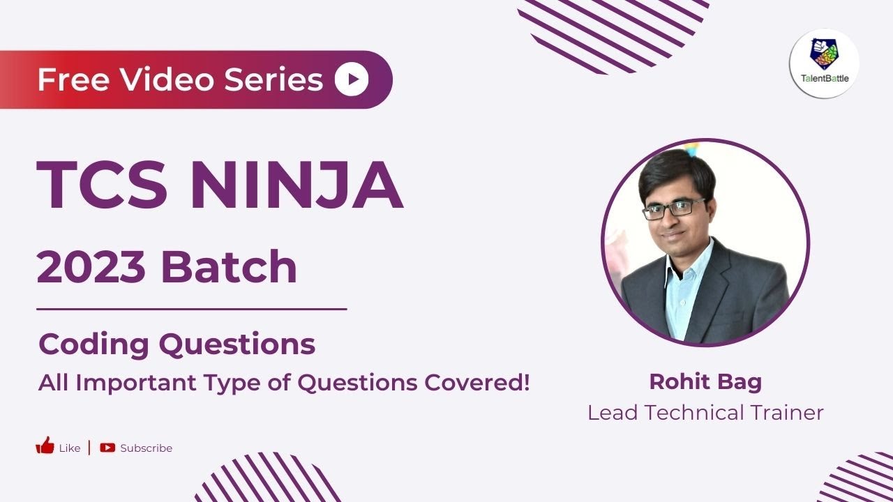 TCS Ninja Coding Questions |Last Minute Preparation | TCS NQT Coding Questions