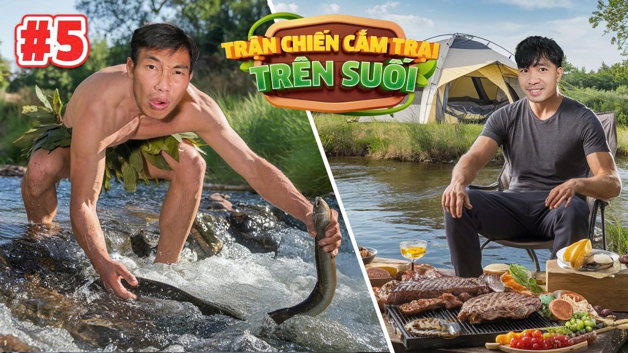 PHD - Thử Thách Cắm Trại Ở Suối - Tập 5 - Đội Yếu vs Đội Mạnh Và Cái Kết - Camping Challenge