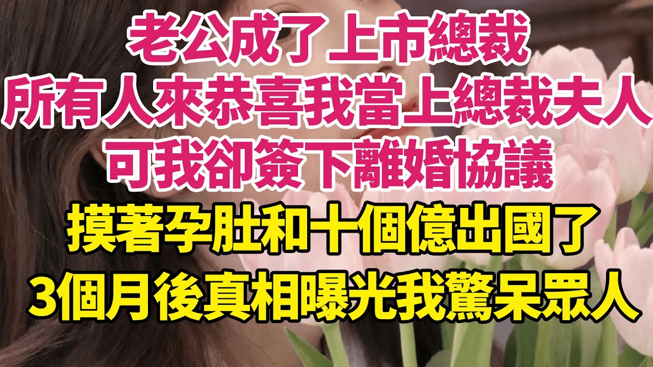 老公成了上市總裁，所有人來恭喜我當上總裁夫人，可我卻簽下離婚協議，摸著孕肚和十個億出國了，3個月後真相曝光我驚呆眾人| 琉璃故事匯 | 書屋 | 說書人