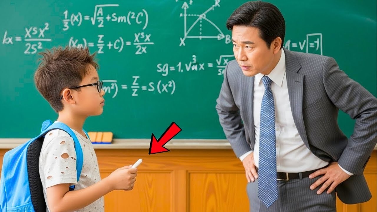 수학 선생님은 가난한 소년을 비웃으려고 칠판에 틀린 방정식을 적어 그를 실수하게 하려 했다  하지만 그는 교실을 침묵에 빠뜨렸다