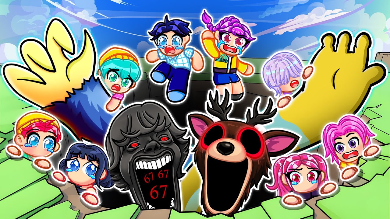 Our KPOP OCTUPLETS Got STUCK in a CRAZY HOLE in Roblox! | Kpop Demon Hunters
