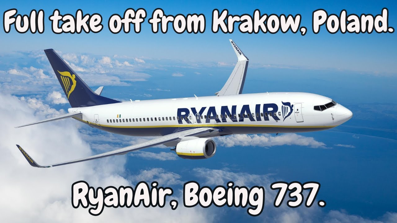 Stunning Boeing 737 take off - Krakow, Poland. John Paul II international airport.  #krakowairport