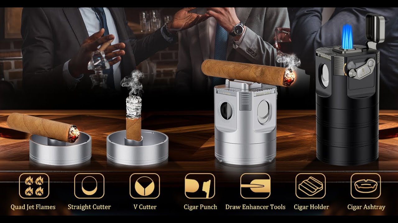 XIFEI 8-in-1 Desktop Cigar Lighter #xifeicigaraccessory #xifei #cigaraccessory