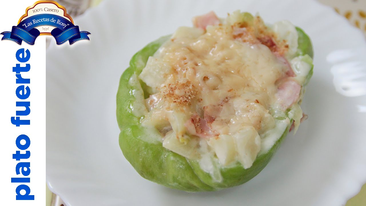 Chayotes rellenos de jamón y queso, delicioso 💜💜💜 Las Recetas de Rosy