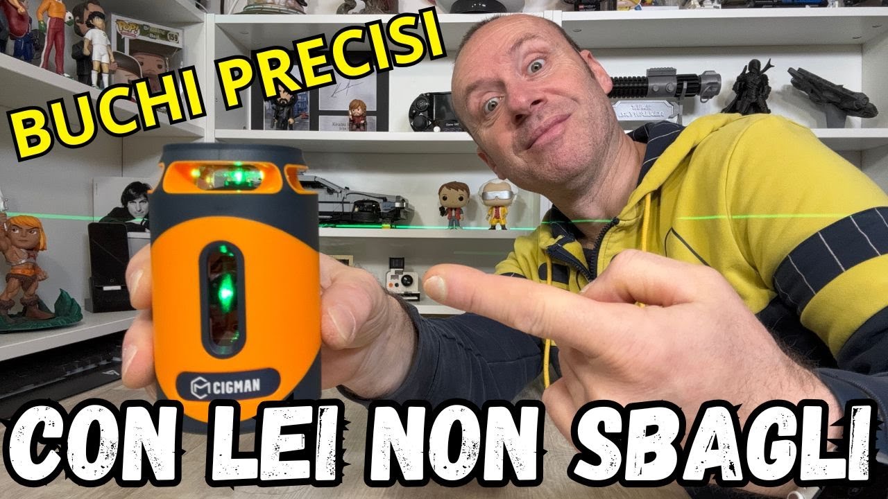 FORI PRECISI con la LIVELLA LASER CIGMAN AUTOLIVELLANTE a 360° con TRIPIEDE