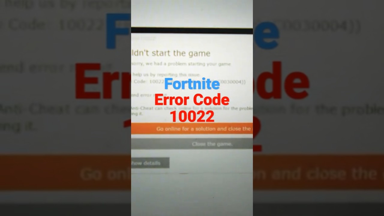 How to fix Fortnite Error Code 10022🚫