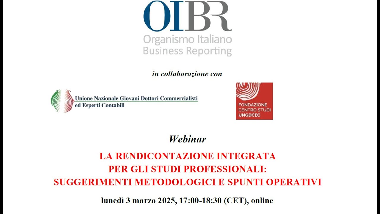 03/03/2025 - La rendicontazione integrata per gli studi professionali
