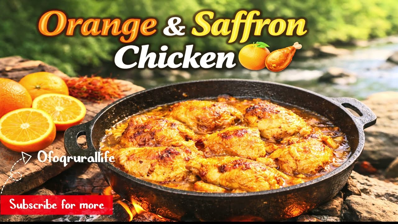 Rustic Orange & Saffron Chicken 🍊🍗 | Farm to Table Cooking